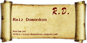Reiz Domonkos névjegykártya